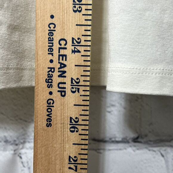 Josephine Chaus Short Sleeve Top Preppy Cream Cottagecore Ivory Size M Boho - Picture 9 of 12